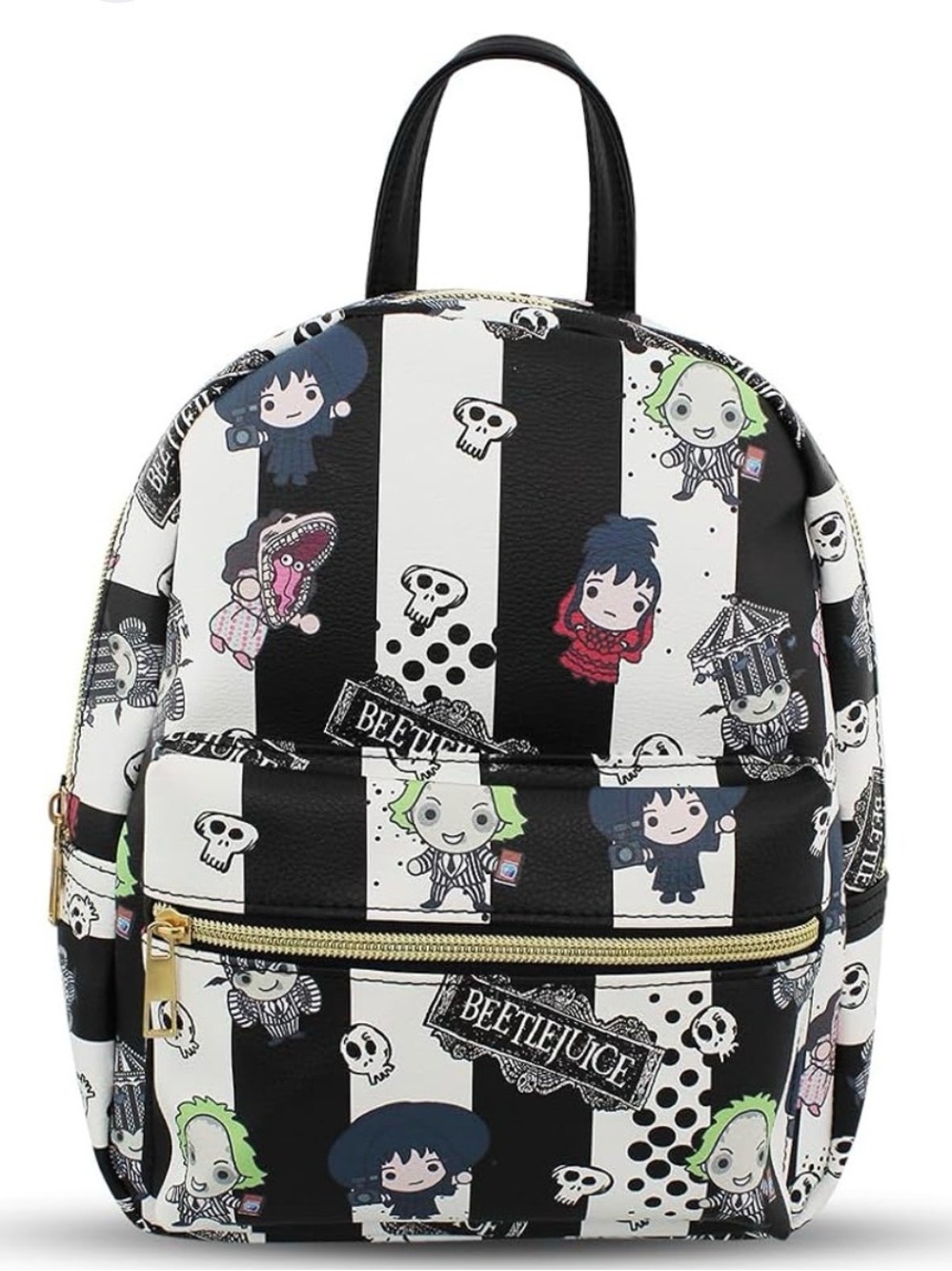 Beetlejuice Mini PU Leather Backpack Purse